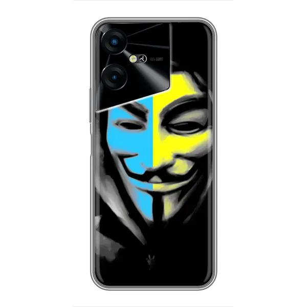 Чехол с рисунком «Анонимус патриот» для TECNO POVA Neo 3 Чехол с рисунком «Анонимус патриот» для TECNO POVA Neo 3