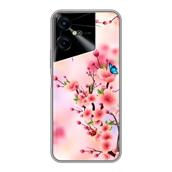Чехол с рисунком «Бабочки на сакуре» для TECNO POVA Neo 3 Чехол с рисунком «Бабочки на сакуре» для TECNO POVA Neo 3