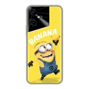 Мультяшный принт на Чехол для Текно Пова Нео 3 (Banana)