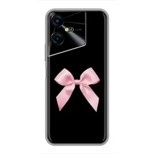 Чехол банты для Tecno POVA Neo 3 (Бант на черном)