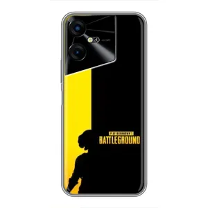Чехол (TPU) с картинкой "Лого Пабг" на Текно Пова Нео 3 (Battlegrounds)