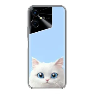 Чехол на тематику: Коты для TECNO POVA Neo 3 (Белый кот)