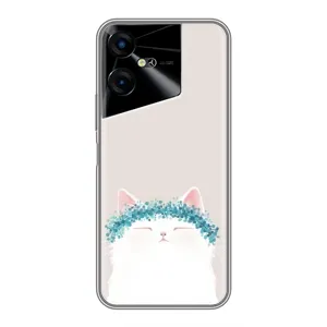 Чехол на тематику: Коты для TECNO POVA Neo 3 (Белый котик)