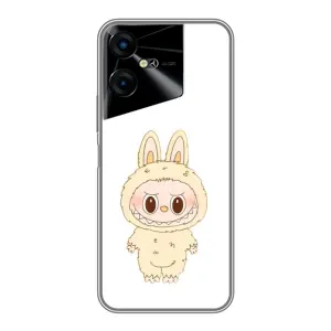 Чехол с принтом Лабубу для Tecno POVA Neo 3 (Бежевый Лабубу)