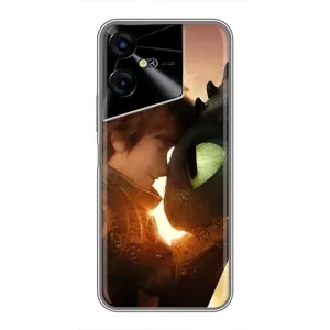 Чехол дракон Беззубик для Tecno POVA Neo 3 (Беззубик и Иккинг)
