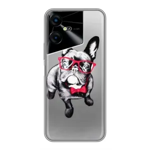 Чехол (ТПУ) Милые собачки для Tecno POVA Neo 3 (Бульдог в очках)