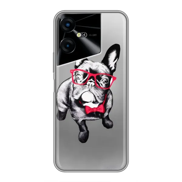 Чехол с рисунком «Бульдог в очках» для TECNO POVA Neo 3 Чехол с рисунком «Бульдог в очках» для TECNO POVA Neo 3