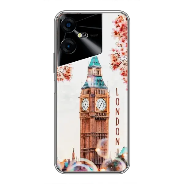 Чехол с рисунком «Часы Лондон» для TECNO POVA Neo 3