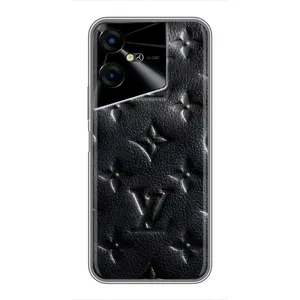 Текстурний Чохол Louis Vuitton для Техно Пова нео 3 (Чорний ЛВ)