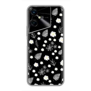 Чохли з тематикою "КВІТИ" на Tecno POVA Neo 3 (цвітіння на чорному)