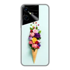 Чохли з тематикою "КВІТИ" на Tecno POVA Neo 3 (Квітка-морозиво)