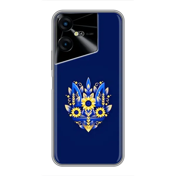 Чехол с рисунком «Цветущий Герб» для TECNO POVA Neo 3