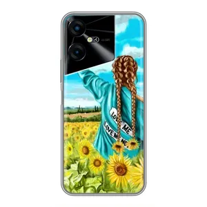 Чохол Стильні дівчата на Tecno POVA Neo 3 (Дівчина на полі)