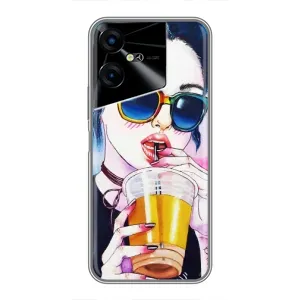 Чохол з картинкою Модні Дівчата Tecno POVA Neo 3 (Дівчина з коктейлем)