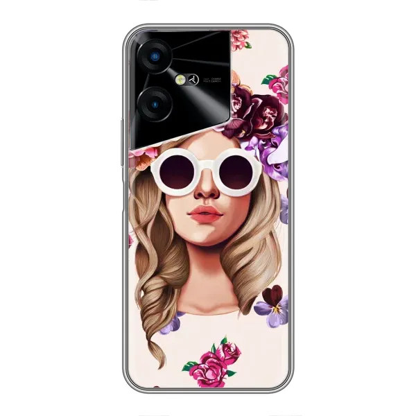 Чехол с рисунком «Девушка в очках» для TECNO POVA Neo 3