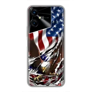 Чехол Флаг USA для Tecno POVA Neo 3 (Флаг USA)