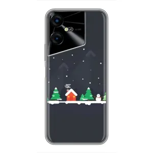Силіконовий бампер на різдво для Tecno POVA Neo 3 (Місто зимове)