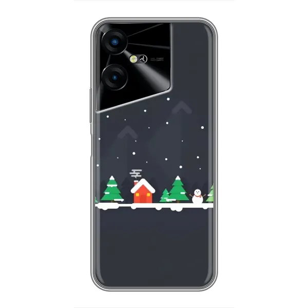 Чехол с рисунком «Город зимний» для TECNO POVA Neo 3 Чехол с рисунком «Город зимний» для TECNO POVA Neo 3
