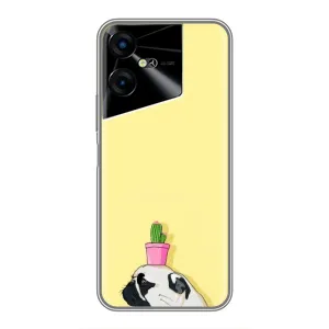 Бампер для Tecno POVA Neo 3 с картинкой "Песики" (Кактус на голове)