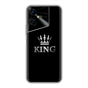 Чохол (Корона на чорному фоні) для Техно Пова нео 3 (KING)