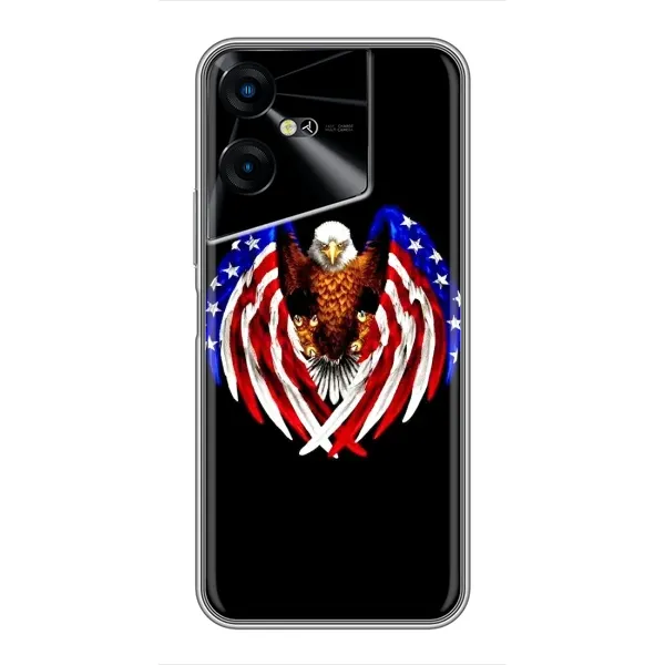 Чехол с рисунком «Крылья США» для TECNO POVA Neo 3 Чехол с рисунком «Крылья США» для TECNO POVA Neo 3