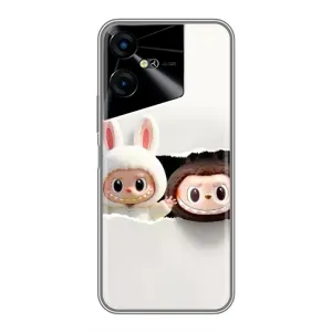 Чехол с принтом Лабубу для Tecno POVA Neo 3 (Фигурки Labubu)