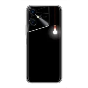 Чехол с картинками на черном фоне для Tecno POVA Neo 3 (Лампочка)