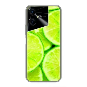 Чехол с изображением вкусной еды для Tecno POVA Neo 3 (Лайм)