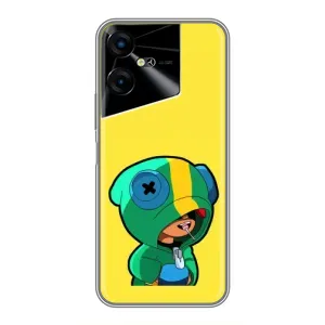 Чехол Бравл Старс для Tecno POVA Neo 3 (Леон (LEON))