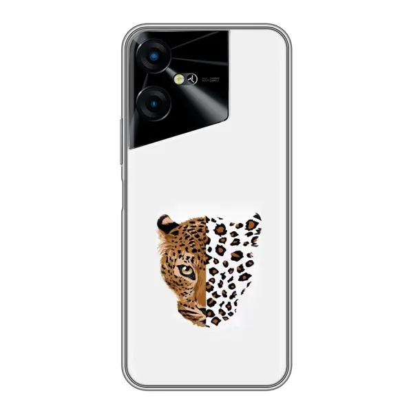 Чехол с рисунком «Леопард на белом» для TECNO POVA Neo 3 Чехол с рисунком «Леопард на белом» для TECNO POVA Neo 3