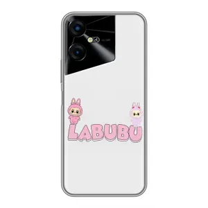 Чехол с принтом Лабубу для Tecno POVA Neo 3 (Логотип Лабубу)