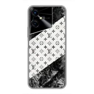 Чохол Стиль Louis Vuitton на Tecno POVA Neo 3 (LV на білому)