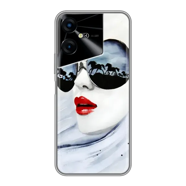 Чехол с рисунком «Любительница коней» для TECNO POVA Neo 3