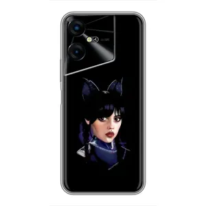 Чехлы с принтом Уэнсдей на Tecno POVA Neo 3 (Милая Уэнсдей)