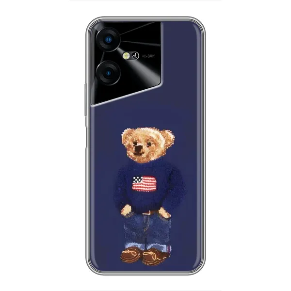 Чехол с рисунком «Мишка USA» для TECNO POVA Neo 3