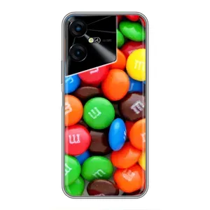 Чехол с изображением вкусной еды для Tecno POVA Neo 3 (Разноцветные M&M'S)