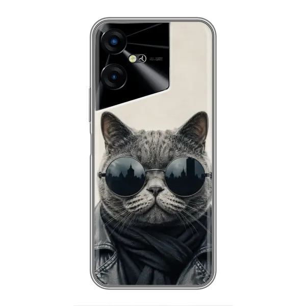 Чехол с рисунком «Модный кот» для TECNO POVA Neo 3 Чехол с рисунком «Модный кот» для TECNO POVA Neo 3