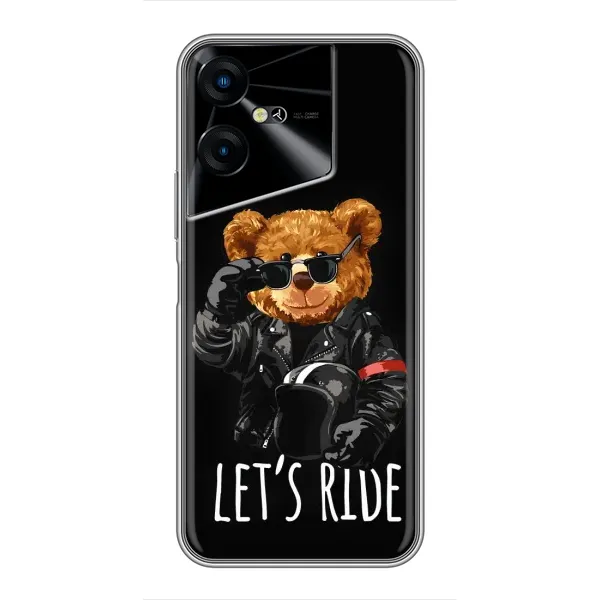 Чехол с рисунком «Модный Мишка» для TECNO POVA Neo 3