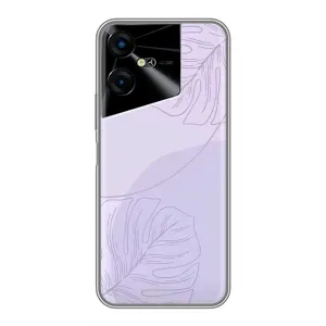 Чохол квітковий дизайн для Tecno POVA Neo 3 (Монстера фіолетова)
