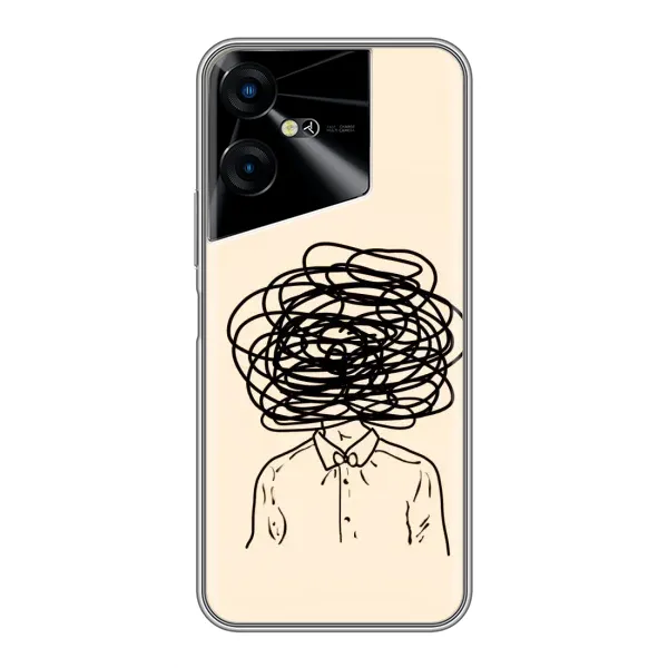 Чехол с рисунком «Мысли» для TECNO POVA Neo 3