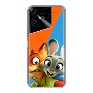 Чехлы ЗВЕРОПОЛИС для Tecno POVA Neo 3 (Ник и Хопс)