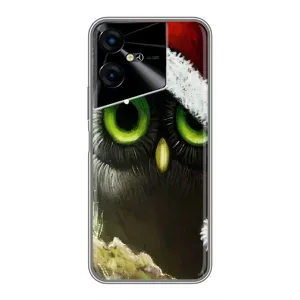 Чехлы с принтом СОВЫ для Tecno POVA Neo 3 (Новогодняя Сова)