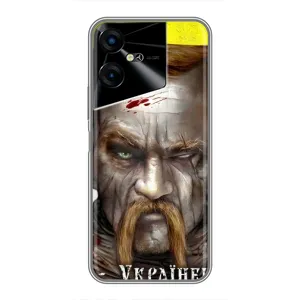Чехол с картинкой (Патриотический КОЗАК) на Tecno POVA Neo 3 (Одноглазый Козак)