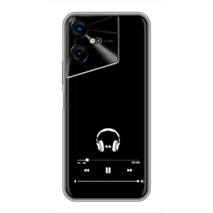 Чехол с картинками на черном фоне для Tecno POVA Neo 3 (Плеер)