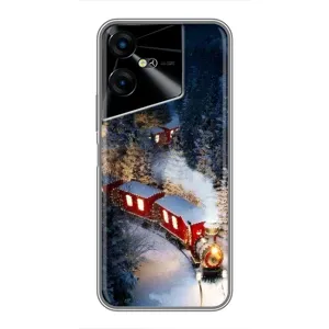 Силіконовий бампер на різдво для Tecno POVA Neo 3 (Потяг)