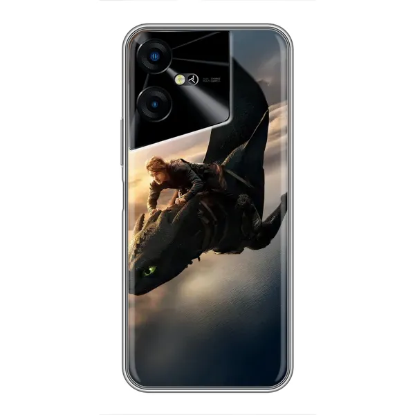 Чехол с рисунком «Полет Беззубика» для TECNO POVA Neo 3 Чехол с рисунком «Полет Беззубика» для TECNO POVA Neo 3