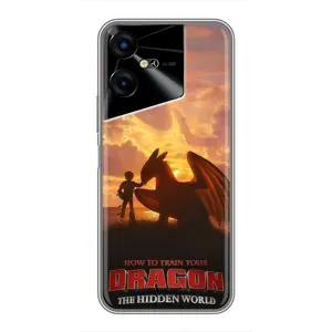 Чехол дракон Беззубик для Tecno POVA Neo 3 (Постер Беззубика)