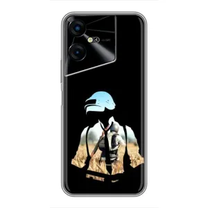 Силиконовый чехол с картинкой "Герой Pubg" на Tecno POVA Neo 3 (Пубг мен)
