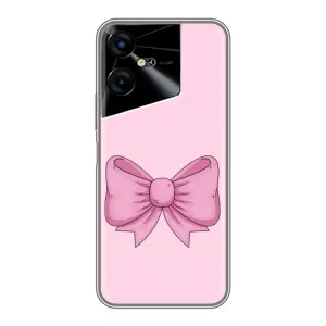 Чехол банты для Tecno POVA Neo 3 (Розовый бантик)