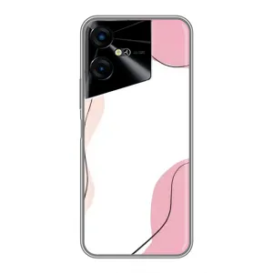 Чохол квітковий дизайн для Tecno POVA Neo 3 (Рожевий фон)